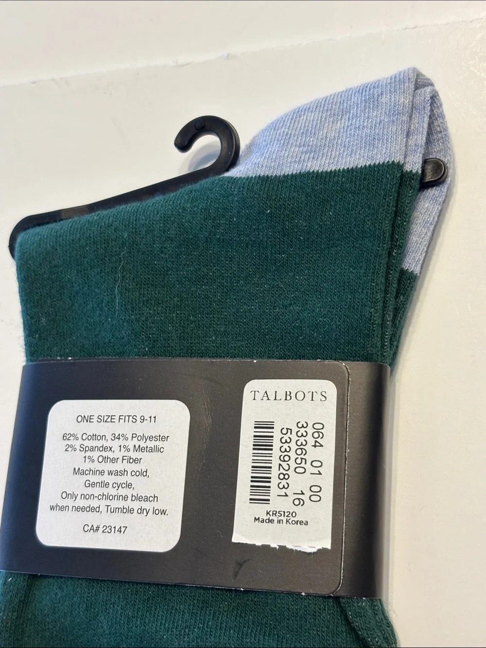 Talbolts Women's Green Christmas Ornament Trouser Socks